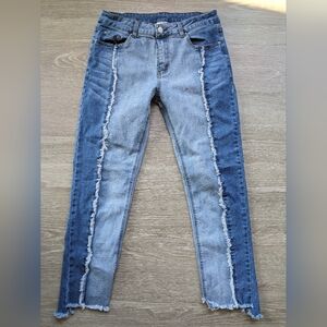 Hayden Two-toned Distressed Cropped Jeans